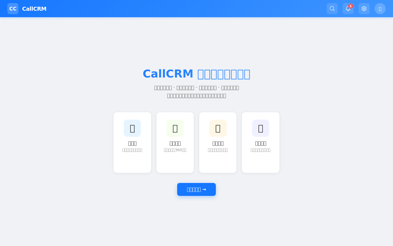 呼叫中心集成CRM后台